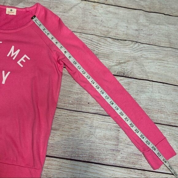 Sundry Love Me Truly Pink Sweatshirt Size 0 - Picture 9 of 10